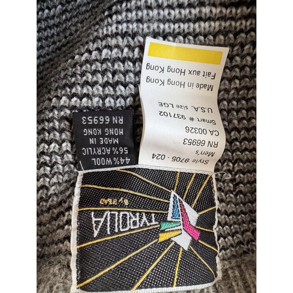 VTG 70s Tyrolia HEAD Pullover Ski Wool Sweater Men L Aztec Southwest Gray READ - Picture 14 of 15